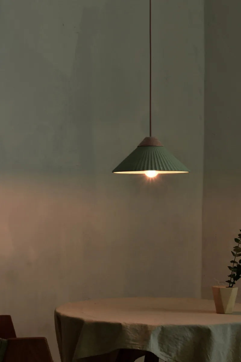 Summit Mountain Olive Green Pendant Light, Max 20W, E26 Base, Damp Rated