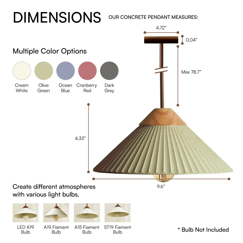 Summit Mountain Olive Green Pendant Light, Max 20W, E26 Base, Damp Rated