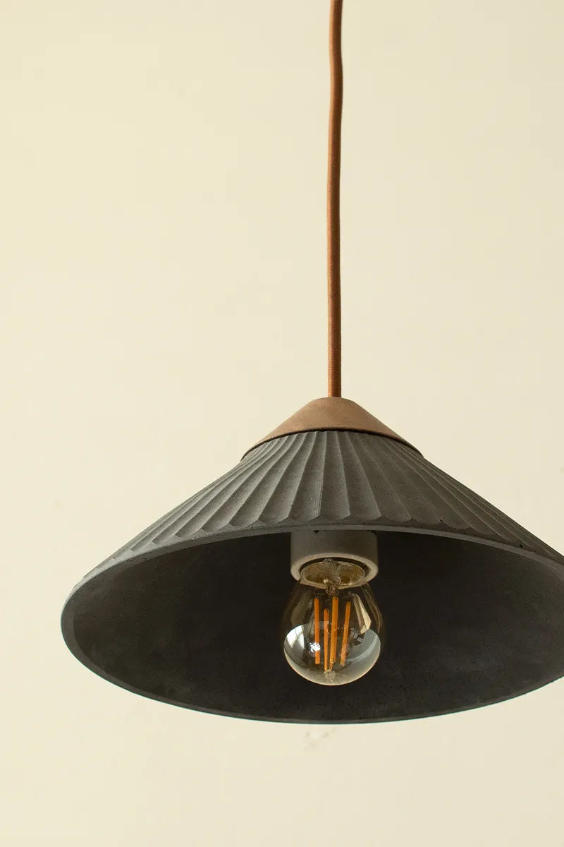 Summit Mountain Dark Grey Pendant Light, Max 20W, E26 Base, Damp Rated