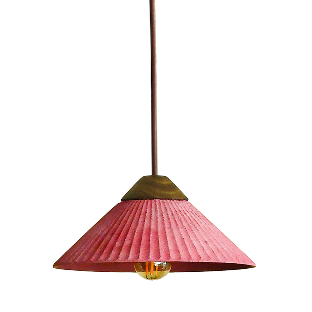 Summit Mountain Cranberry Red Pendant Light, Max 20W, E26 Base, Damp Rated