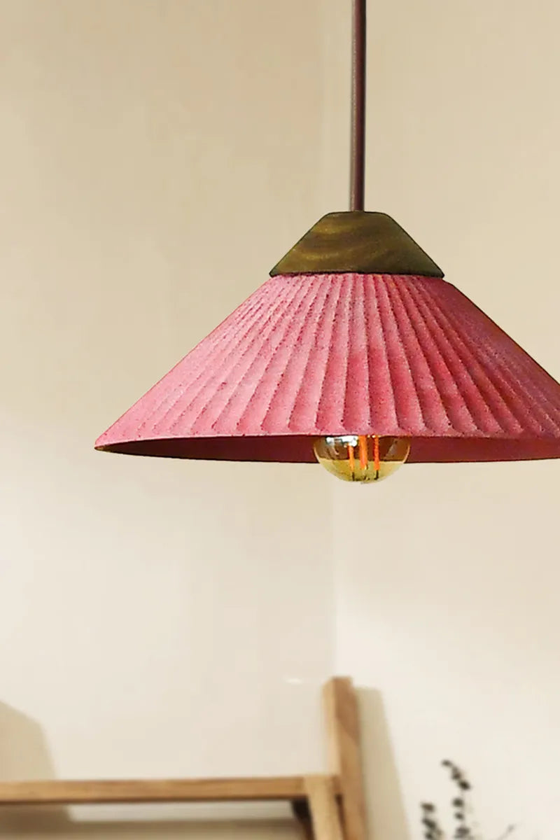 Summit Mountain Cranberry Red Pendant Light, Max 20W, E26 Base, Damp Rated