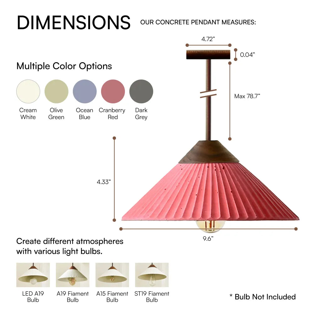 Summit Mountain Cranberry Red Pendant Light, Max 20W, E26 Base, Damp Rated