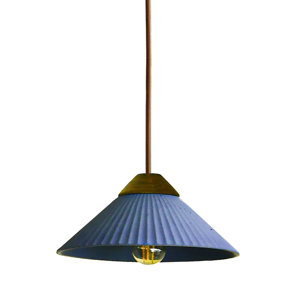 Summit Mountain Ocean Blue Pendant Light, Max 20W, E26 Base, Damp Rated