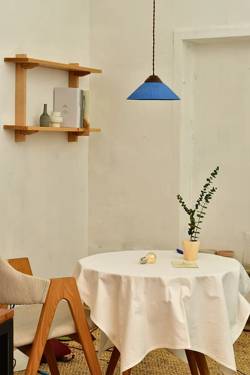 Summit Mountain Ocean Blue Pendant Light, Max 20W, E26 Base, Damp Rated