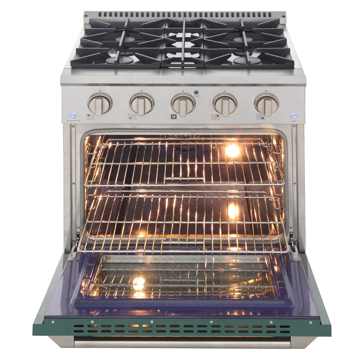 KUCHT Professional 30 in. 4.2 cu. ft. Dual Fuel Range for Natural Gas with Sealed Burners and Convection Oven in Stainless Steel