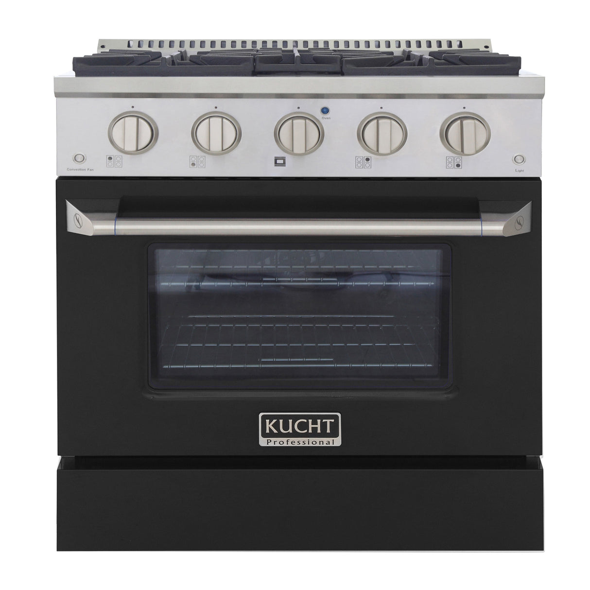 KUCHT Professional 30 in. 4.2 cu. ft. Dual Fuel Range for Propane Gas with Sealed Burners and Convection Oven in Stainless Steel