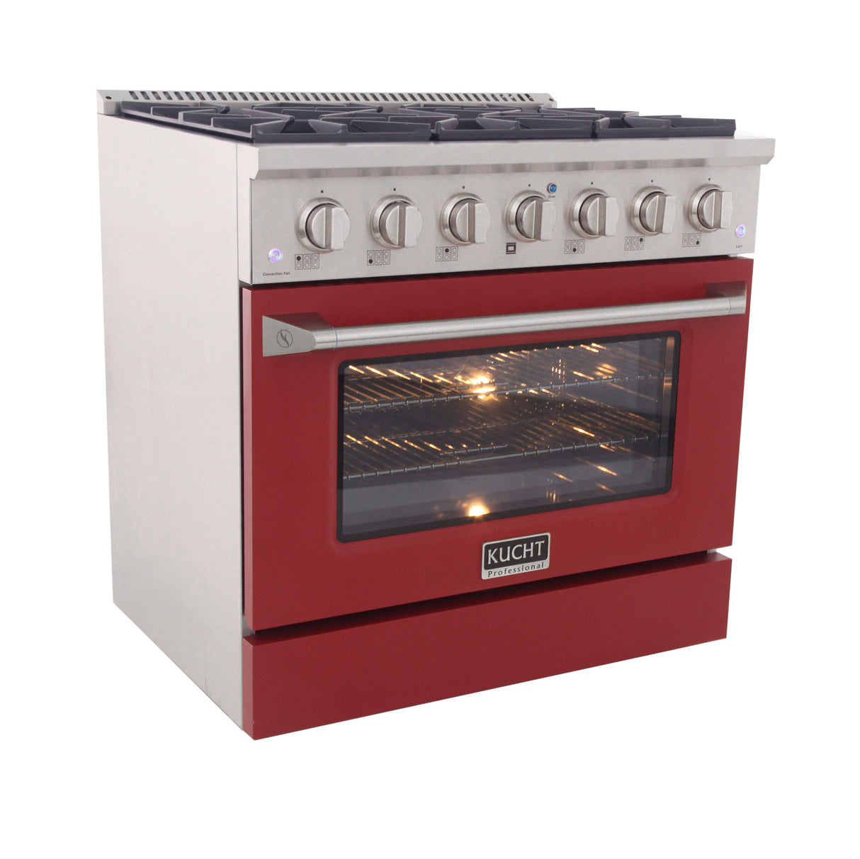 KUCHT Professional 36 in. 5.2 cu. ft. Natural Gas Range with Sealed Burners and Convection Oven in Stainless Steel