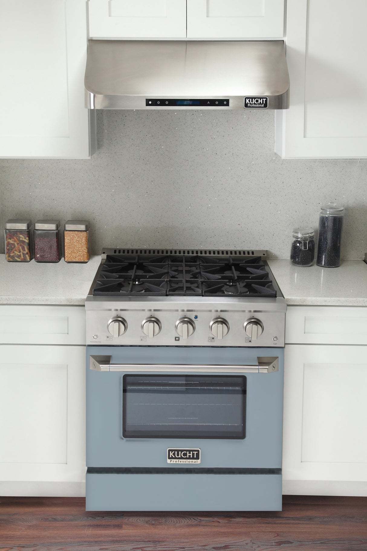 KUCHT Professional 30 in. 4.2 cu. ft. Dual Fuel Range for Natural Gas with Sealed Burners and Convection Oven in Stainless Steel