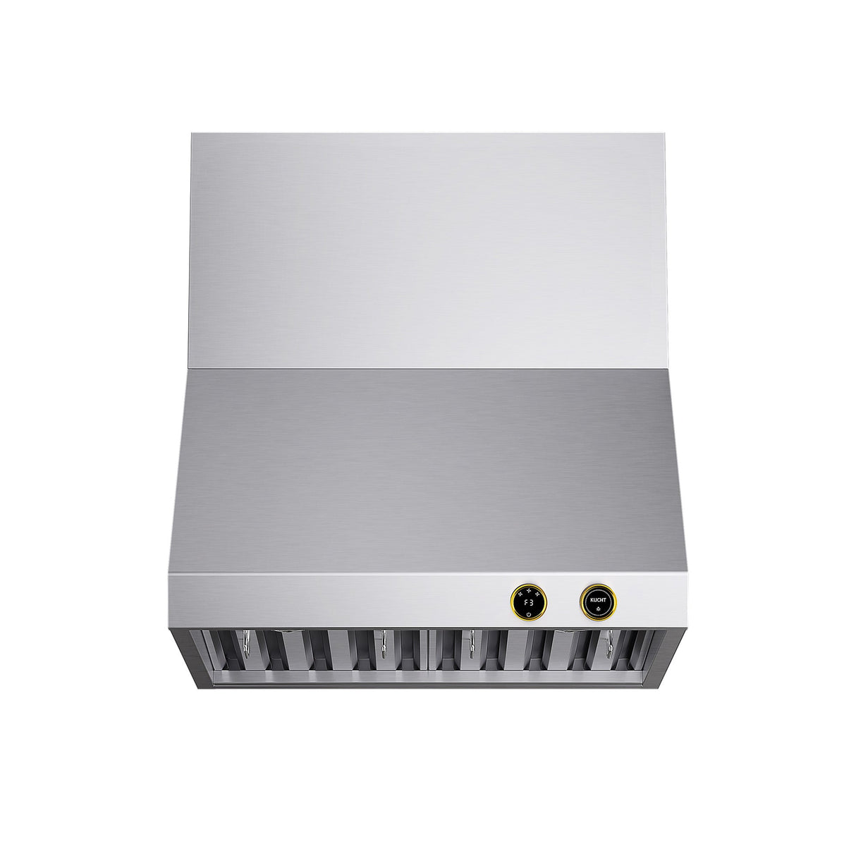 30 in. 900 1200 CFM Ducted Wall Mount Range Hood in Stainless Steel with Gold Accents and Digital Controls