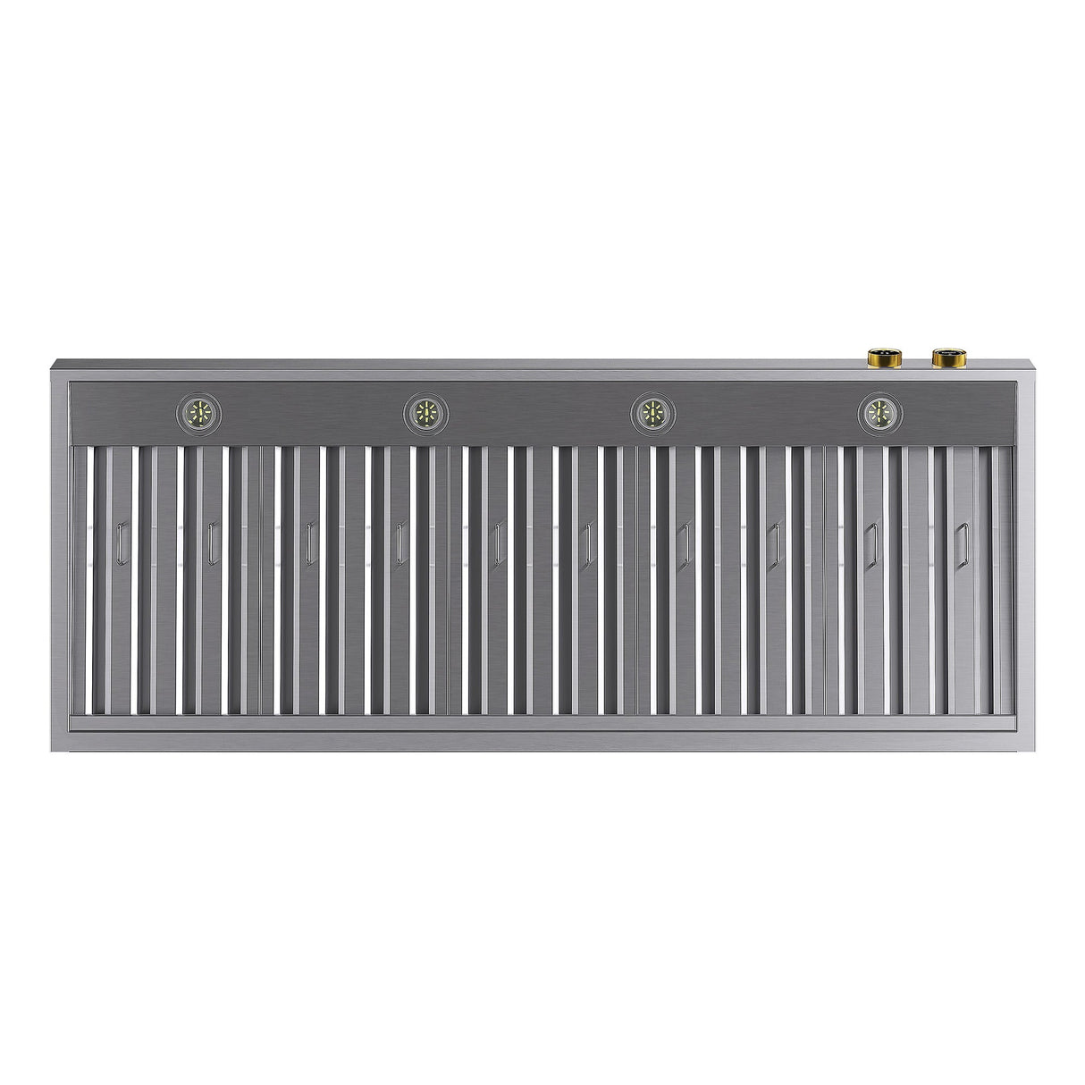 60 in. 900 1200 CFM Ducted Under Cabinet Range Hood in Stainless Steel with Gold Accents and Digital Controls