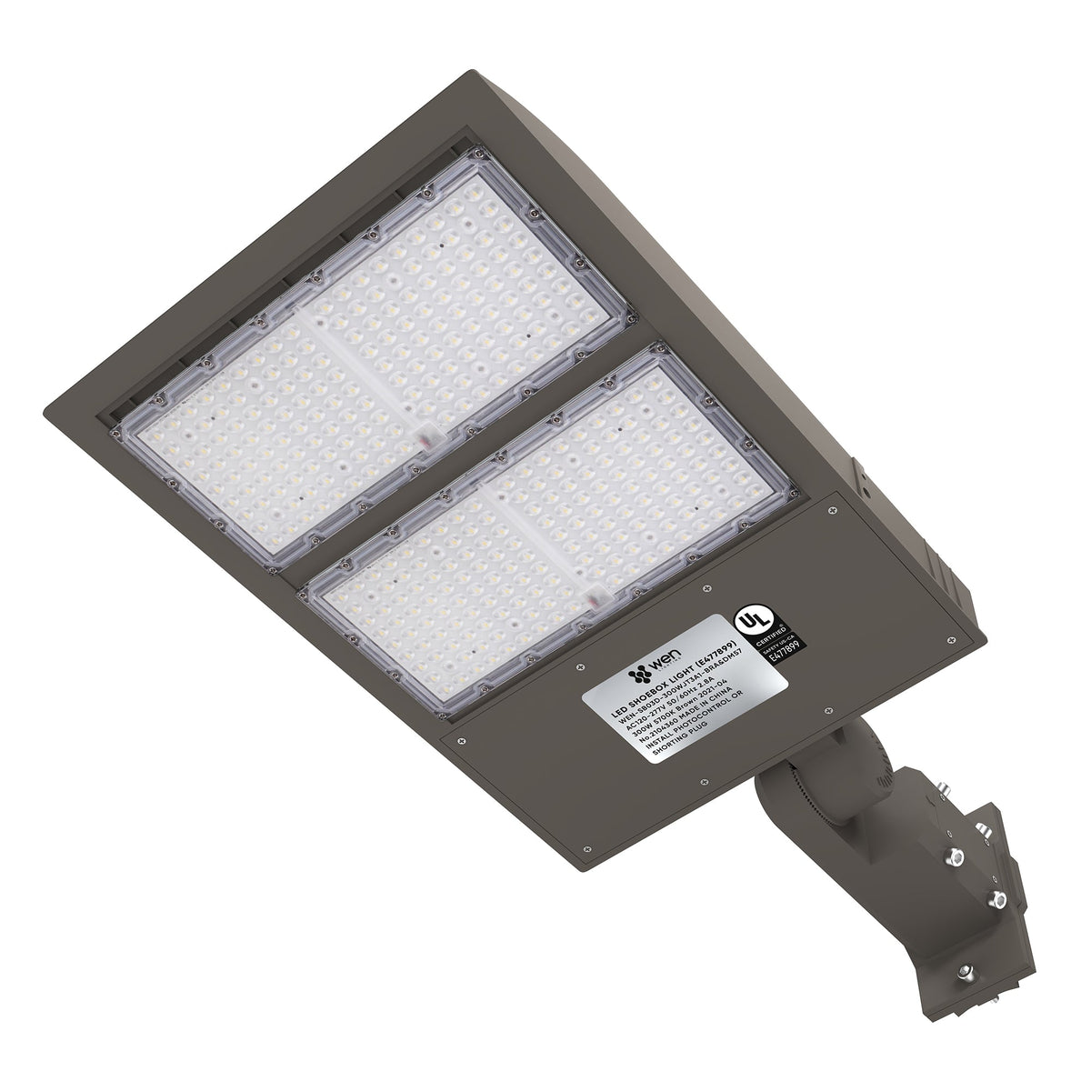 LED Pole Lights Outdoor, 300W/240W/200W Wattage Adjustable, 5700K, 140 LM/W Universal Mount, Bronze, IP65 Waterproof, AC120-277V, LED Parking Lot Lights - Commercial Area Street Security Lights