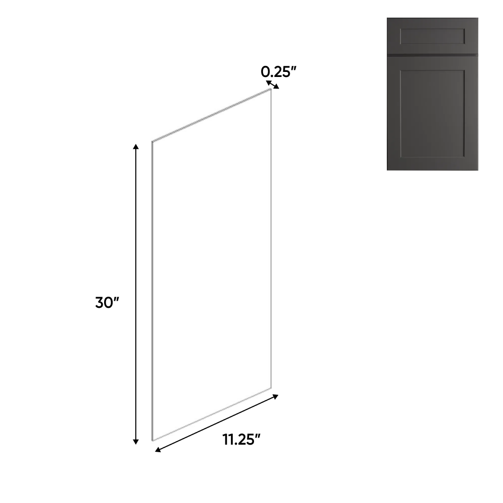 Liberty Shaker Grey - 11.25 Inch Side Finished Skins Accessories - 11.25" Width x 30" Height x .25" Depth