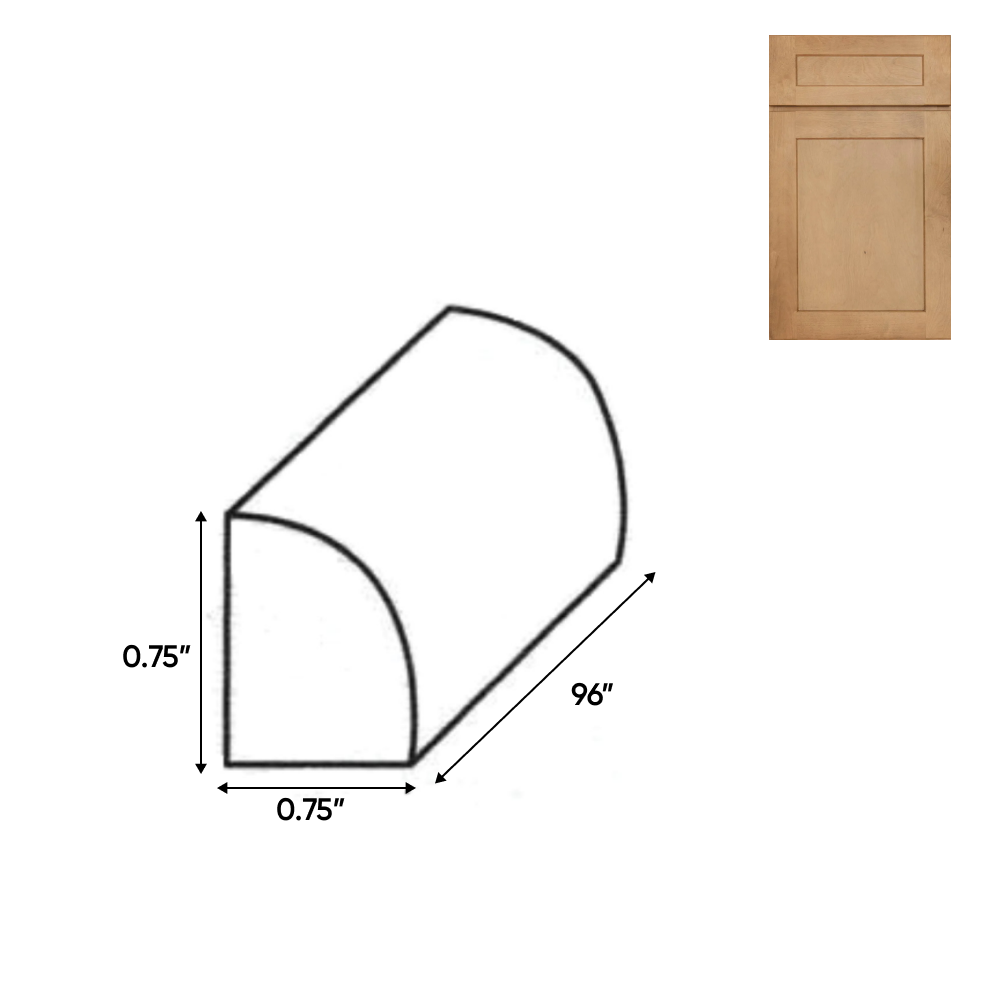 Liberty Shaker Karamel - 0.75 Inch Trims Accessories - .75" Width x .75" Height x 96" Depth