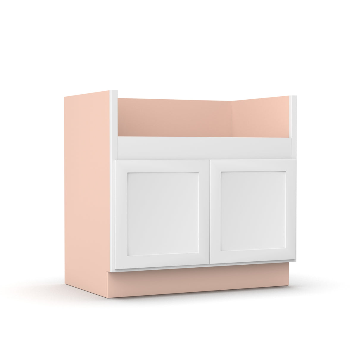 Liberty Shaker White - 36 Inch Farm Sink Base Cabinet - 36" Width x 34.5" Height x 24" Depth