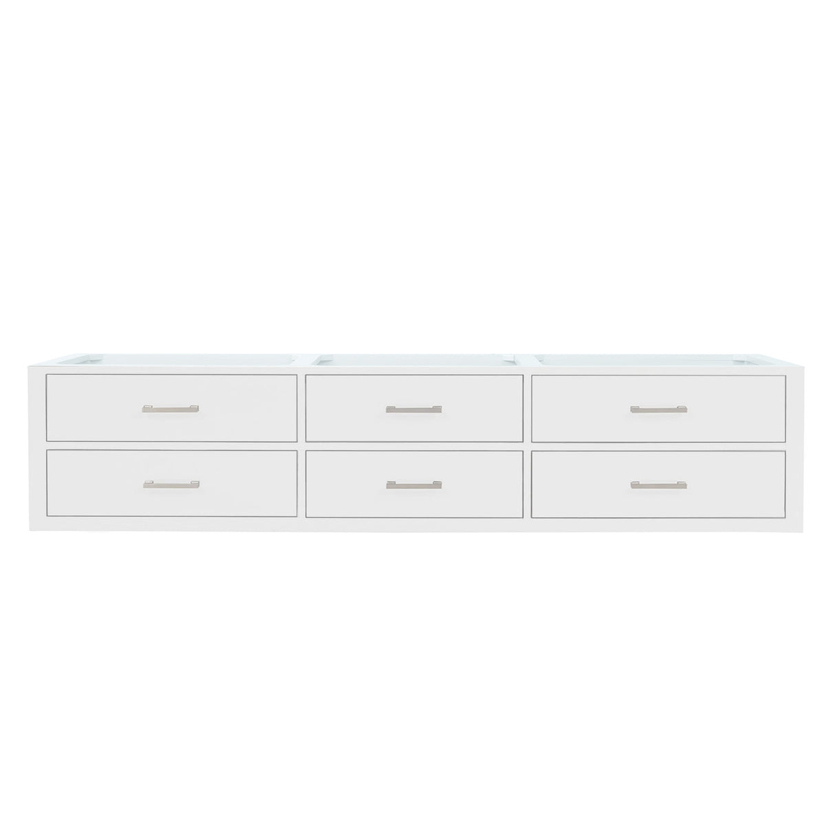 Castor 84 in W x 22 in D White Double Bath Vanity