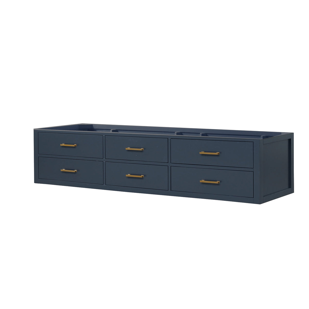 Castor 84 in W x 22 in D Blue Double Bath Vanity