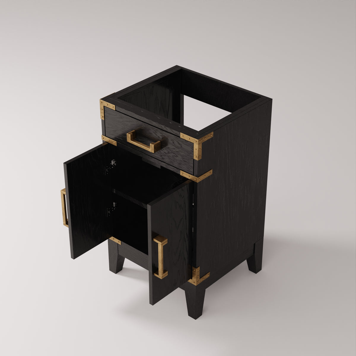 Laurel 20 in W x 18 in D Black Oak Single Bath Vanity