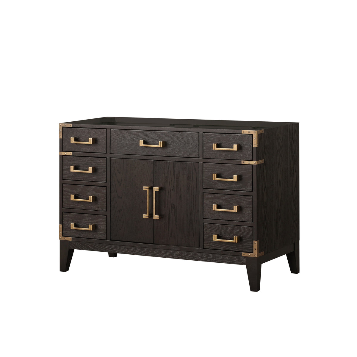 Laurel 48 in W x 22 in D Brown Oak Single Bath Vanity