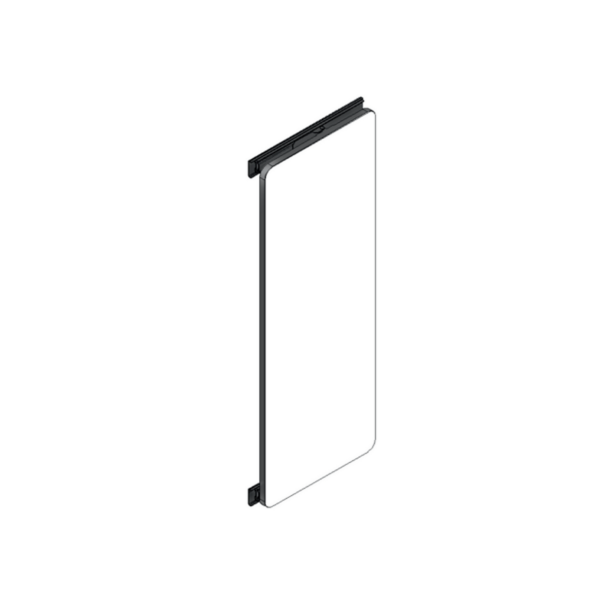 Premium White Closets - 14" Mirror w/ slide mount rack - 14" Width x 37" Height