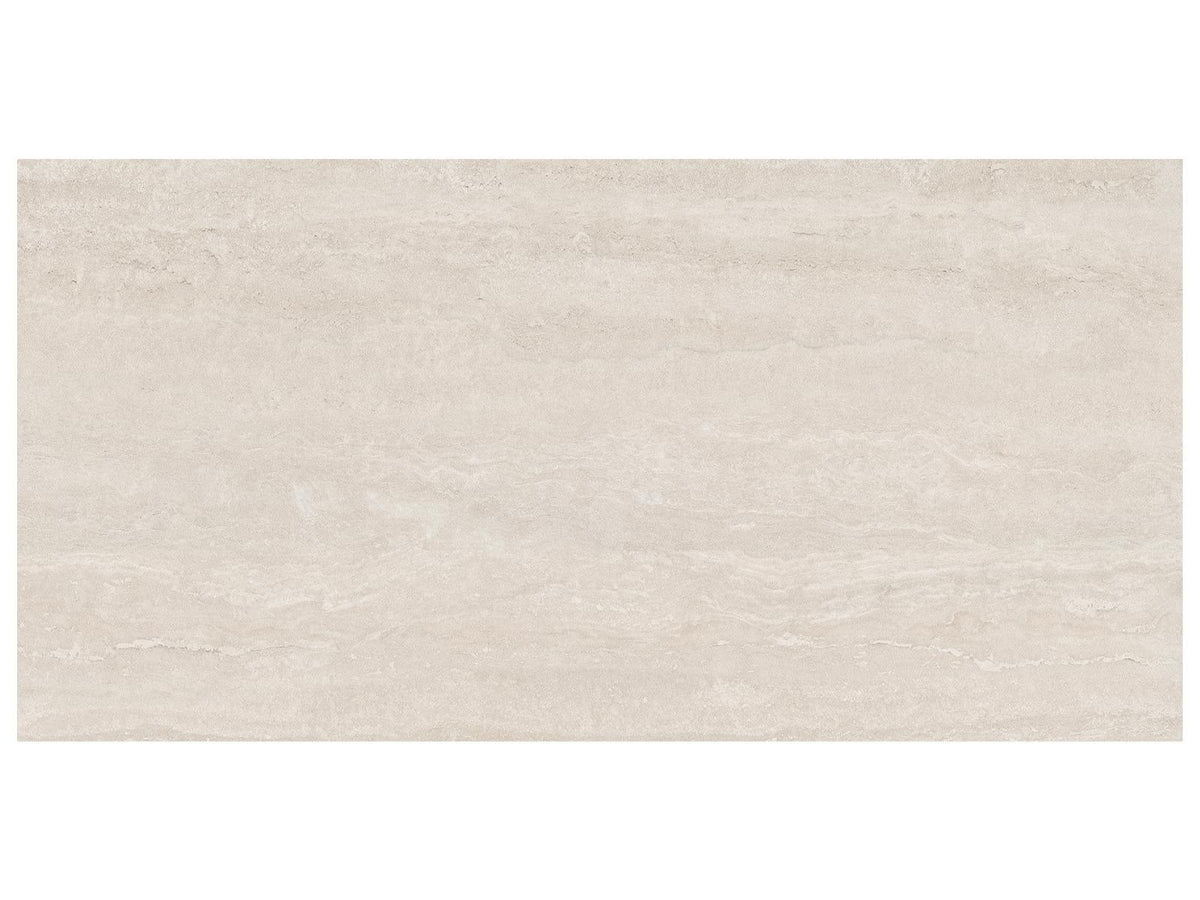 24 x 48 in Majesto Travertino Classico Grained Rectified Colorsync Porcelain Tile - 15.39 sf per box - - 8500-0531-0