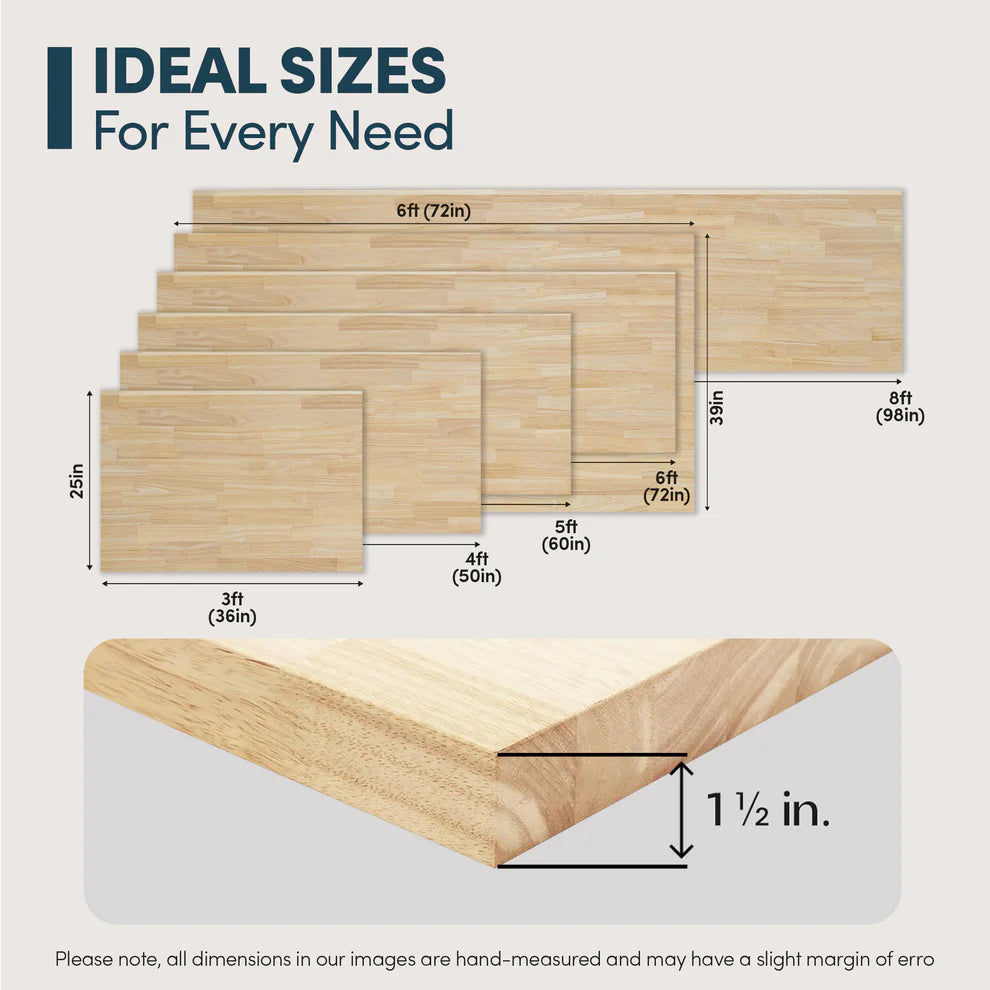 Hevea Butcher Block Counter Top