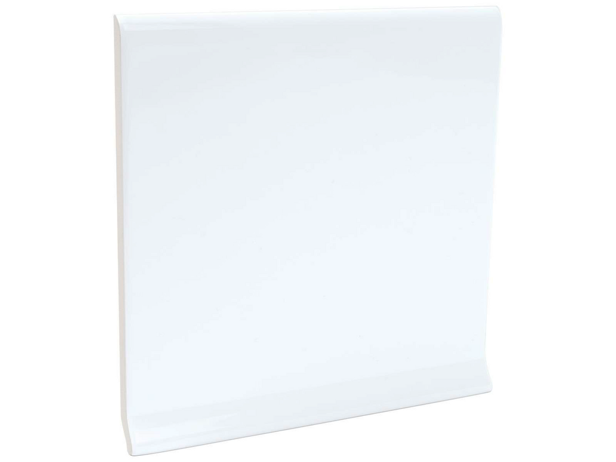 6 x 6 in Purity Ice Matte Pressed Glazed Ceramic Cove Base