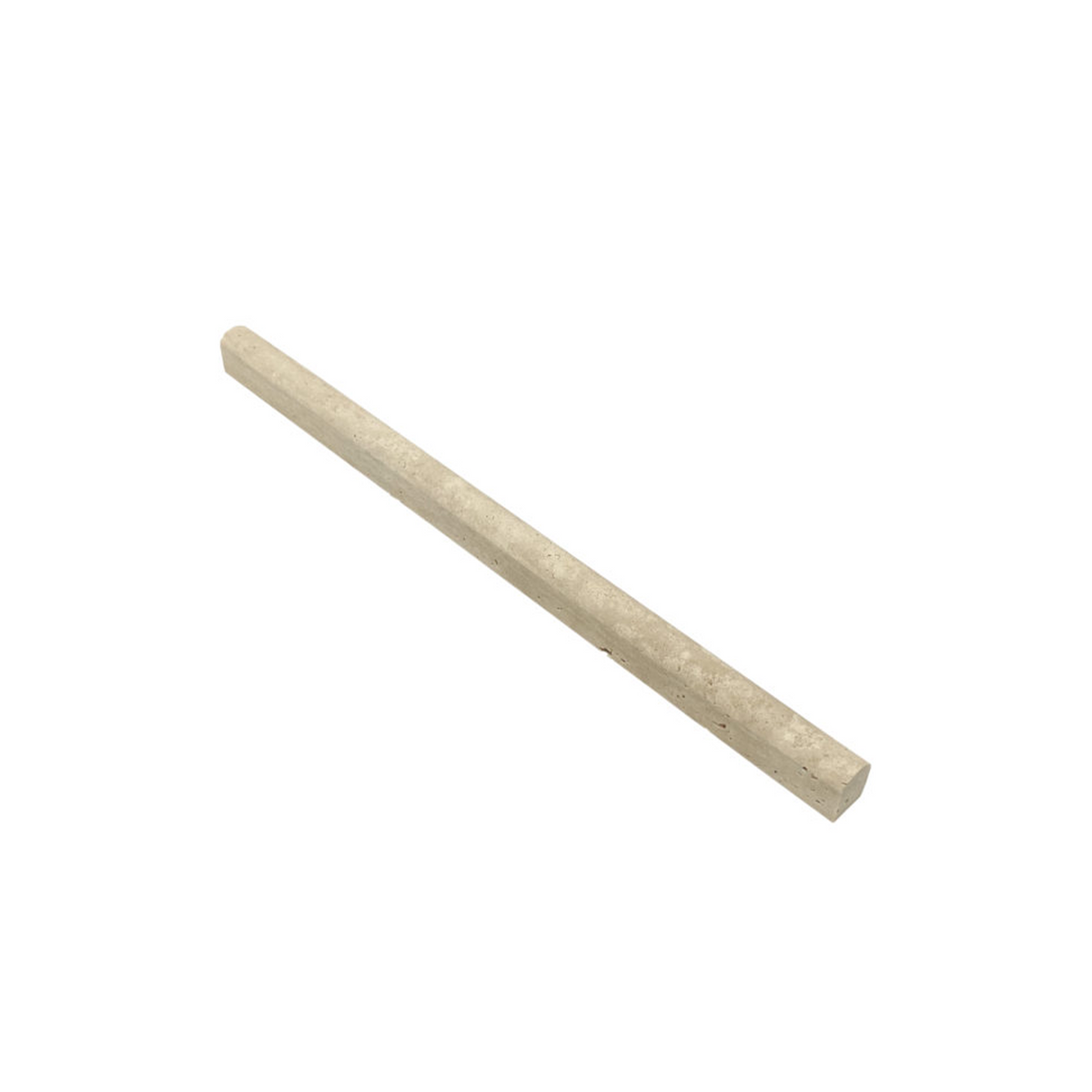 5/8 x 12 in Ivory Honed Travertine Pencil