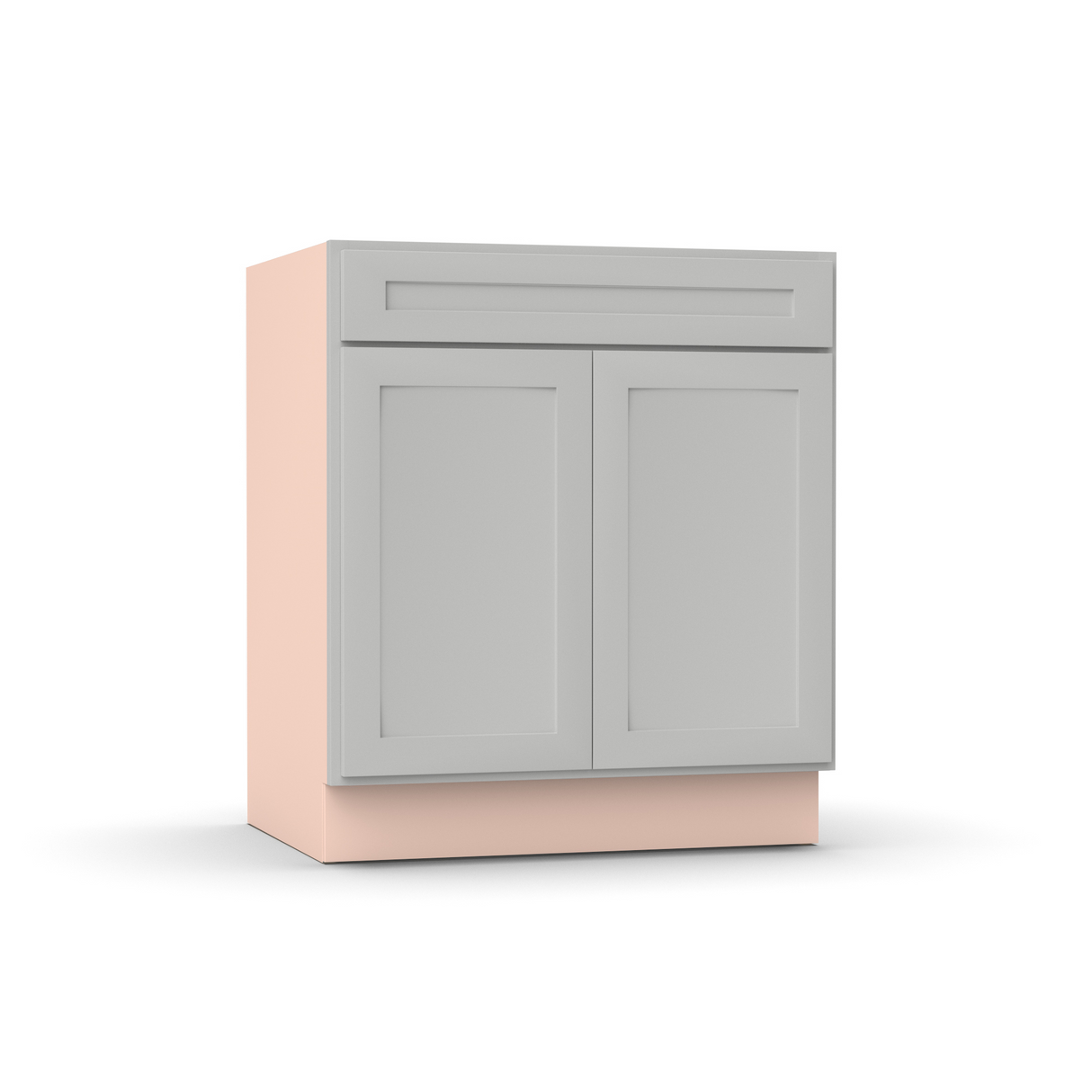 Liberty Shaker Ashen - 30 Inch Sink Base Cabinet - 30" Width x 34.5" Height x 24" Depth