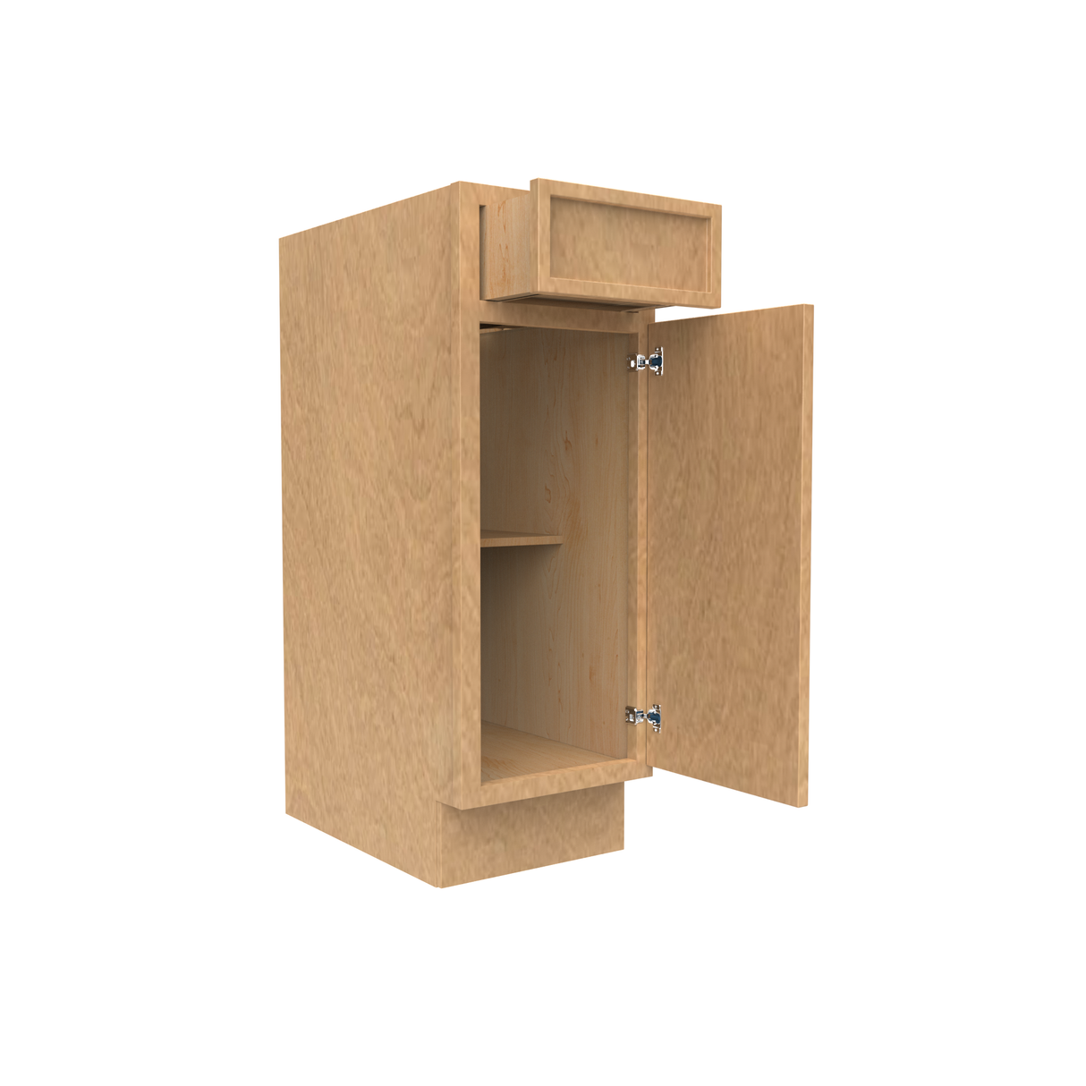Slim Shaker Karamel - 12 Inch Vanity Base Cabinet - 12" Width x 34.5" Height x 21" Depth