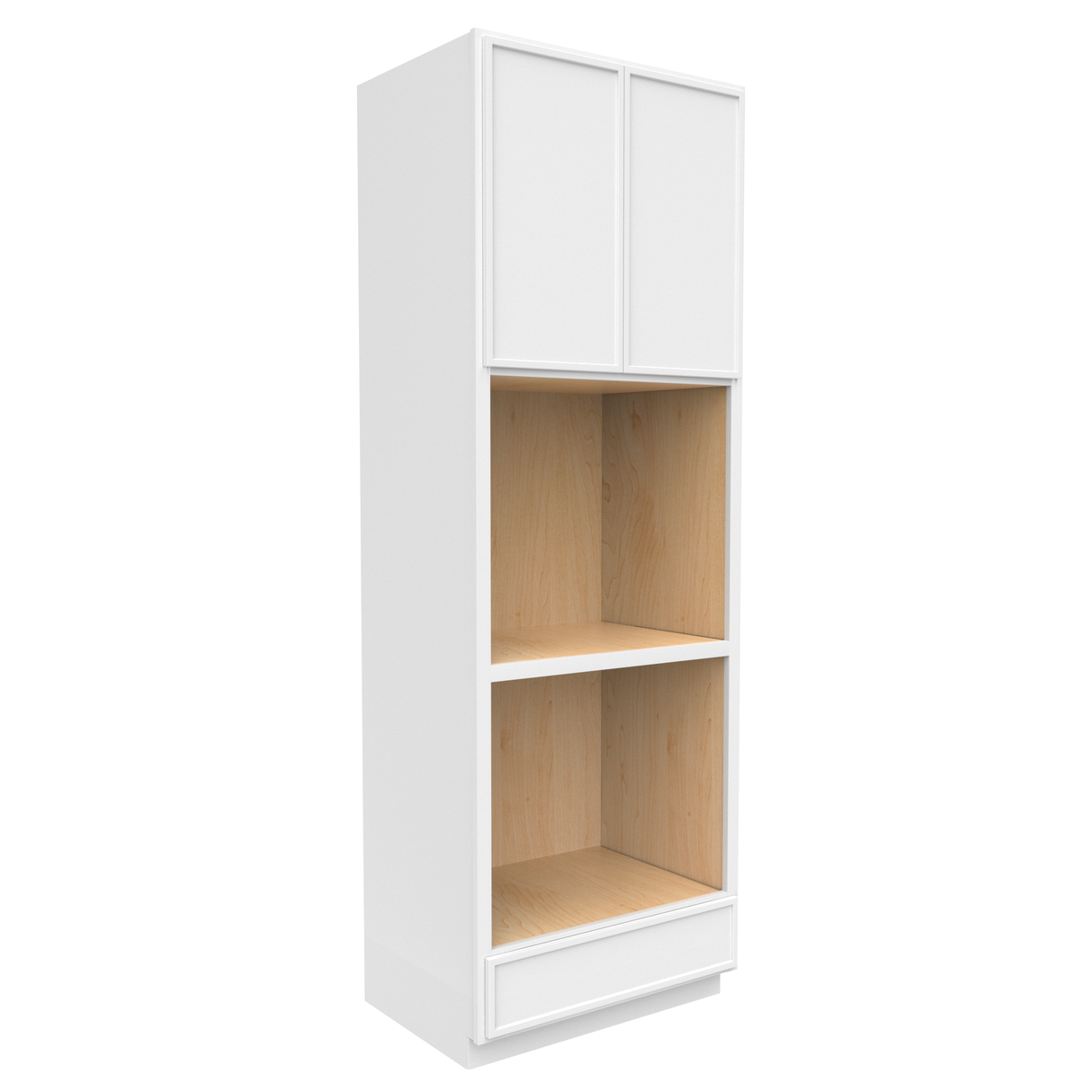 Slim Shaker Oatmeal - 33 Inch Double Oven Tall Cabinet - 33" Width x 96" Height x 24" Depth