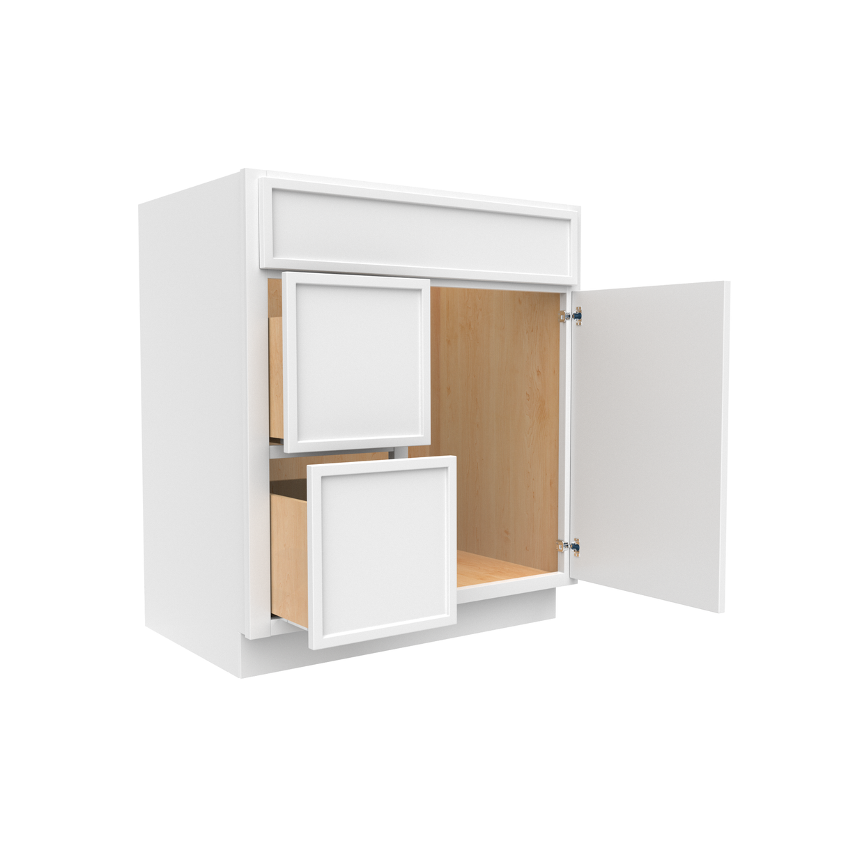 Slim Shaker Oatmeal - 30 Inch Vanity Sink Drawer Base Cabinet - 30" Width x 34.5" Height x 21" Depth