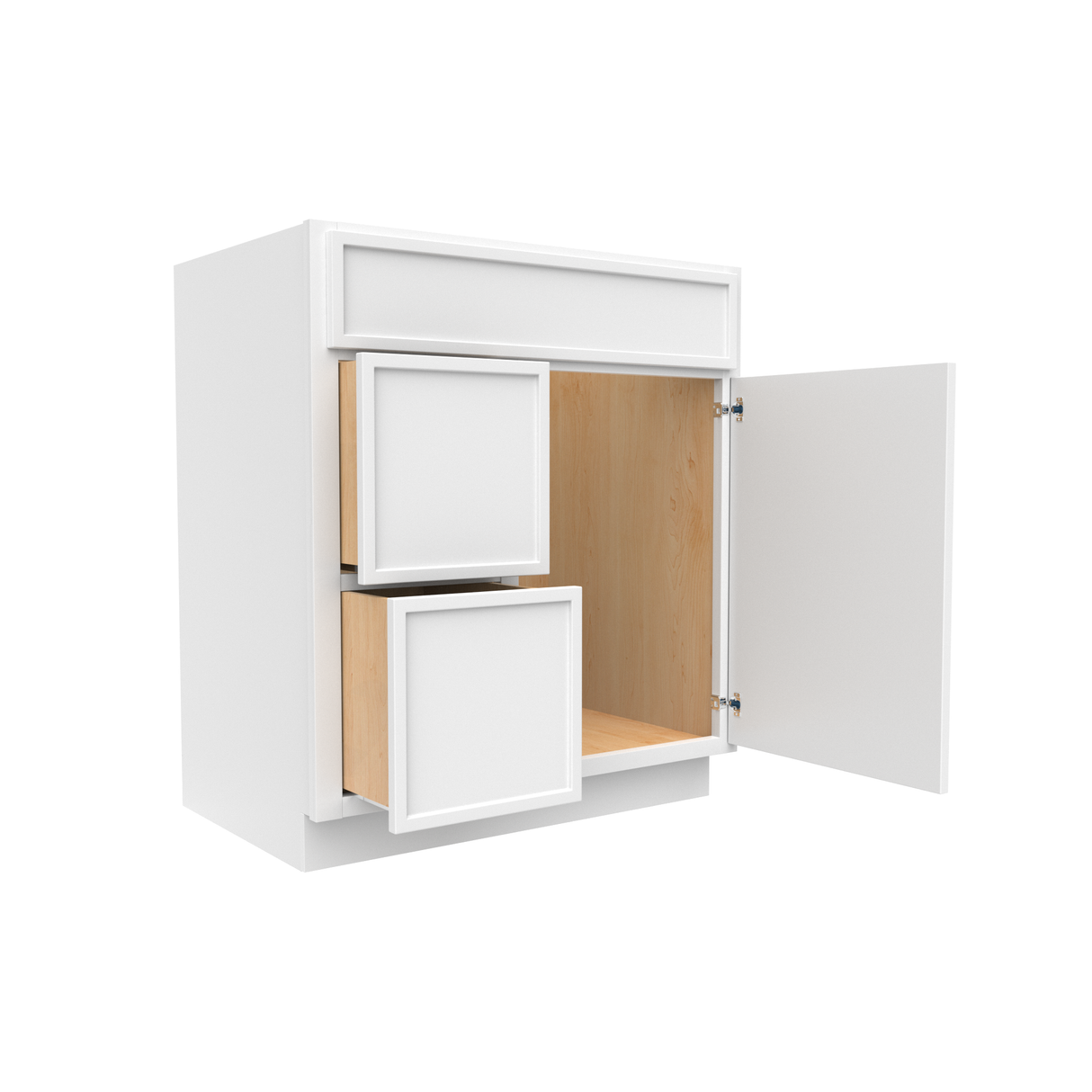 Slim Shaker Oatmeal - 30 Inch Vanity Sink Drawer Base Cabinet - 30" Width x 34.5" Height x 21" Depth