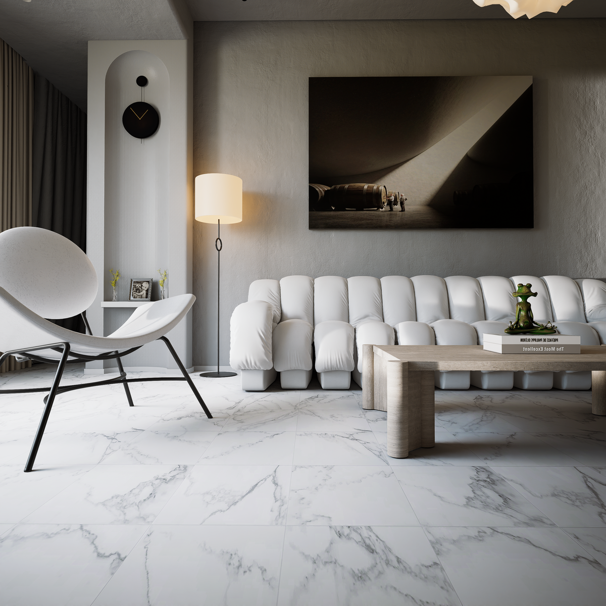 20 x 20 in Lumino Bianco Matte Pressed Glazed Porcelain Tile