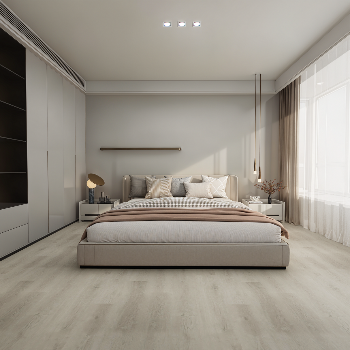 Luxury Vinyl Plank - Brentwood With Square Edge - 4' x 7-1/4" x 2mm, 6 Mil Wear Layer - District collection (48.33 Sq. Ft./Box)