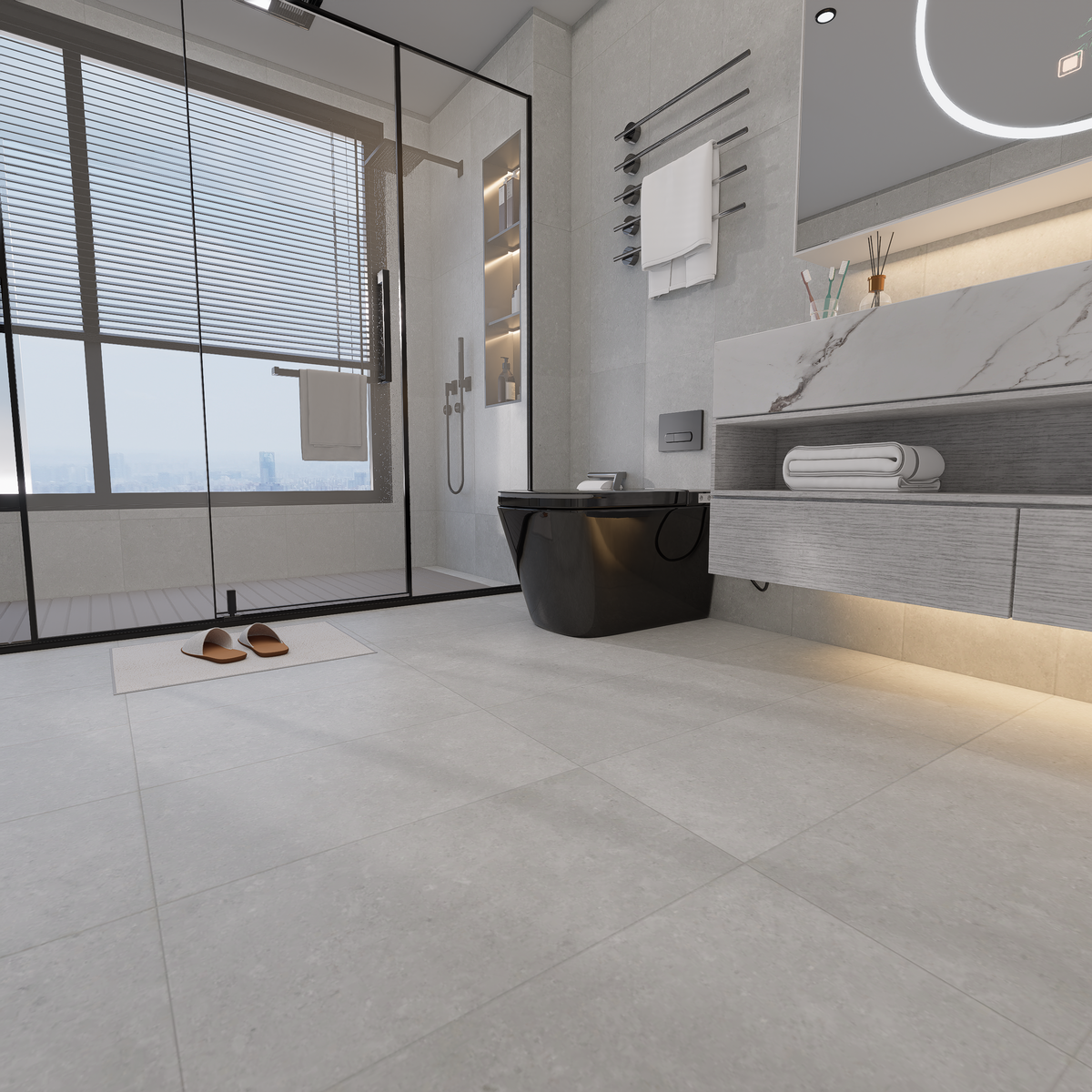 12 x 24 in Coliseo Platinum Matte Pressed Glazed Porcelain Tile