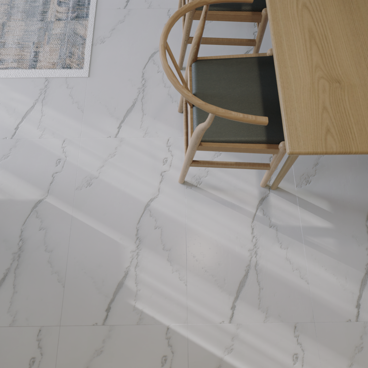 12 x 24 in Lumino Carbon Heritage Texture Pressed Glazed Porcelain Tile