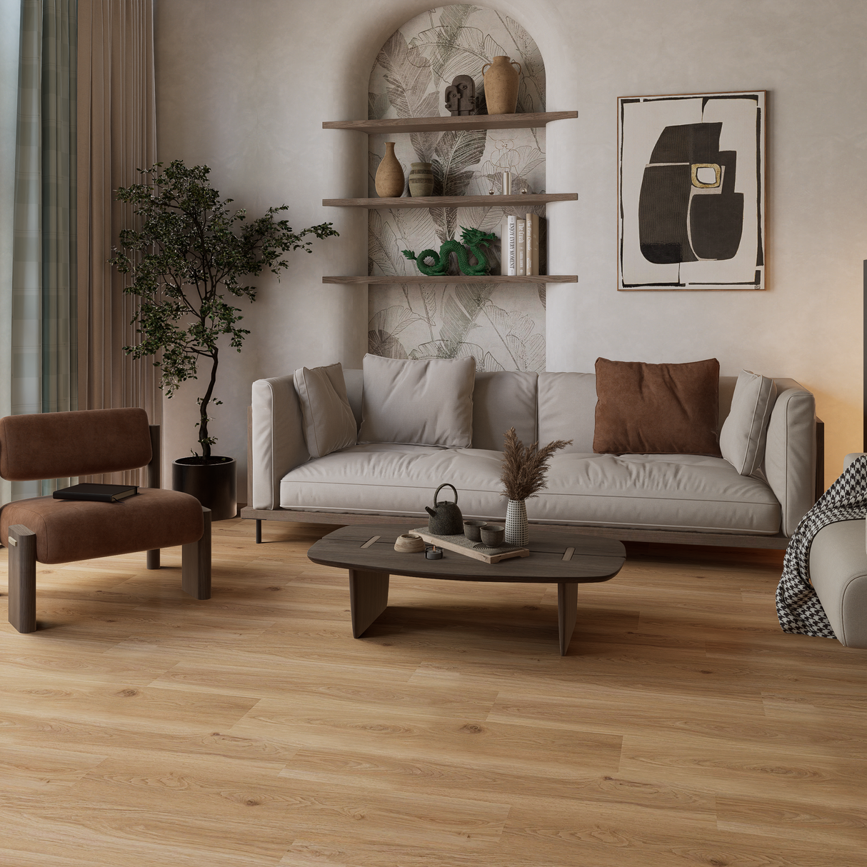Luxury Vinyl Plank - Ardmore With Square Edge - 4' x 7-1/4" x 2mm, 6 Mil Wear Layer - District collection (48.33 Sq. Ft./Box)