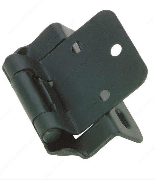 Self-Closing Hinge - Matte Black - Flat with a 5/8" overlay - 10 pack - BP139900