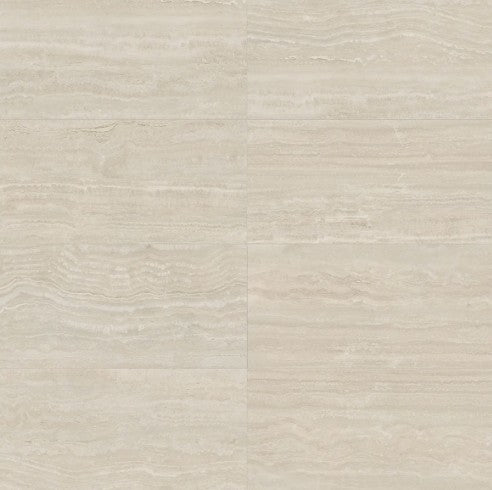 24 x 48 in Majesto Travertino Classico Grained Rectified Colorsync Porcelain Tile - 15.39 sf per box - - 8500-0531-0