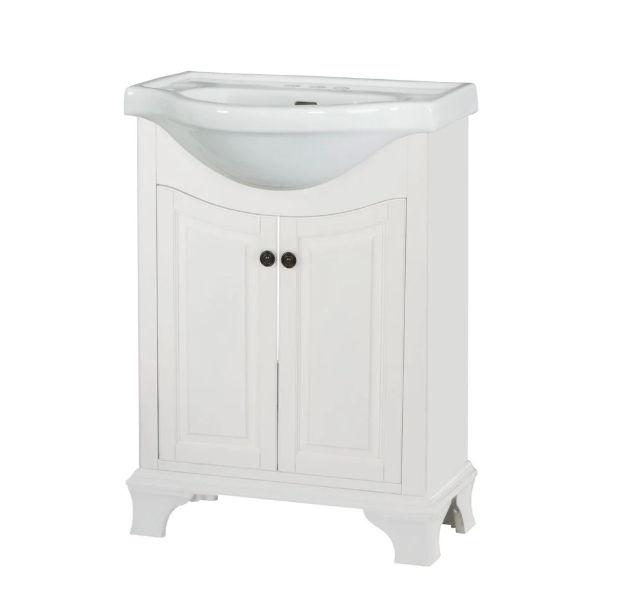 Corsicana 24" Free Standing Vanity Set with Cabinet and Vitreous China Vanity Top