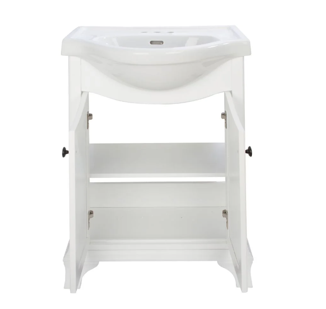 Corsicana 24" Free Standing Vanity Set with Cabinet and Vitreous China Vanity Top