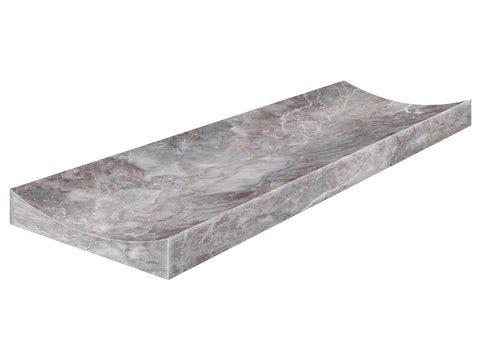 4 x 12 in Sereno Burgundy Fluto Honed Marble Tile