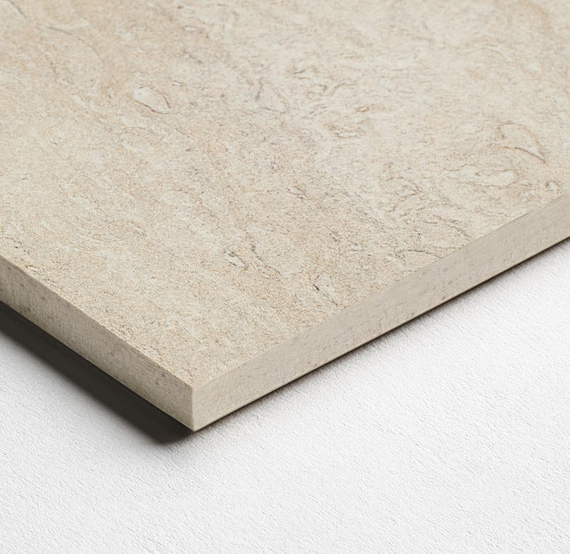 48 x 110 in Majesto Travertino Classico Honed Rectified Colorsync Sintered Slab 6 mm surface