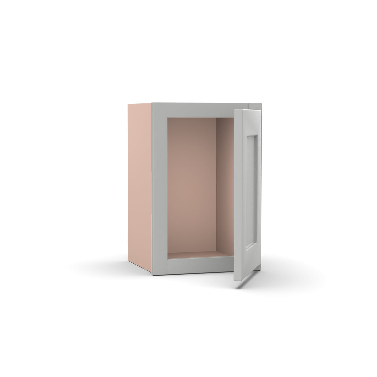 Liberty Shaker Ashen - 12 Inch Height Single Door Wall Cabinet - 12" Width x 18" Height x 12" Depth
