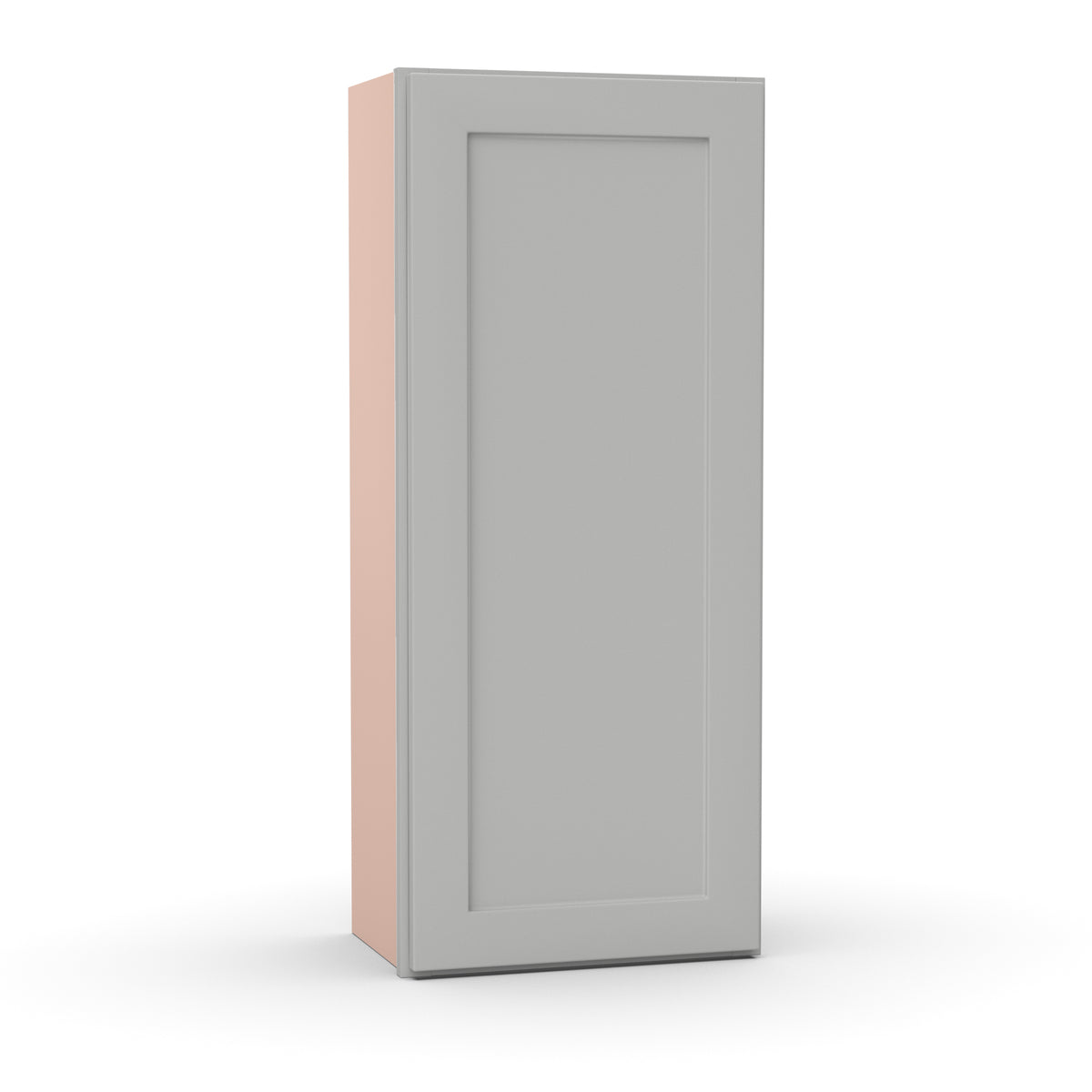 Liberty Shaker Ashen - 18 Inch Height Single Door Wall Cabinet - 18" Width x 42" Height x 12" Depth