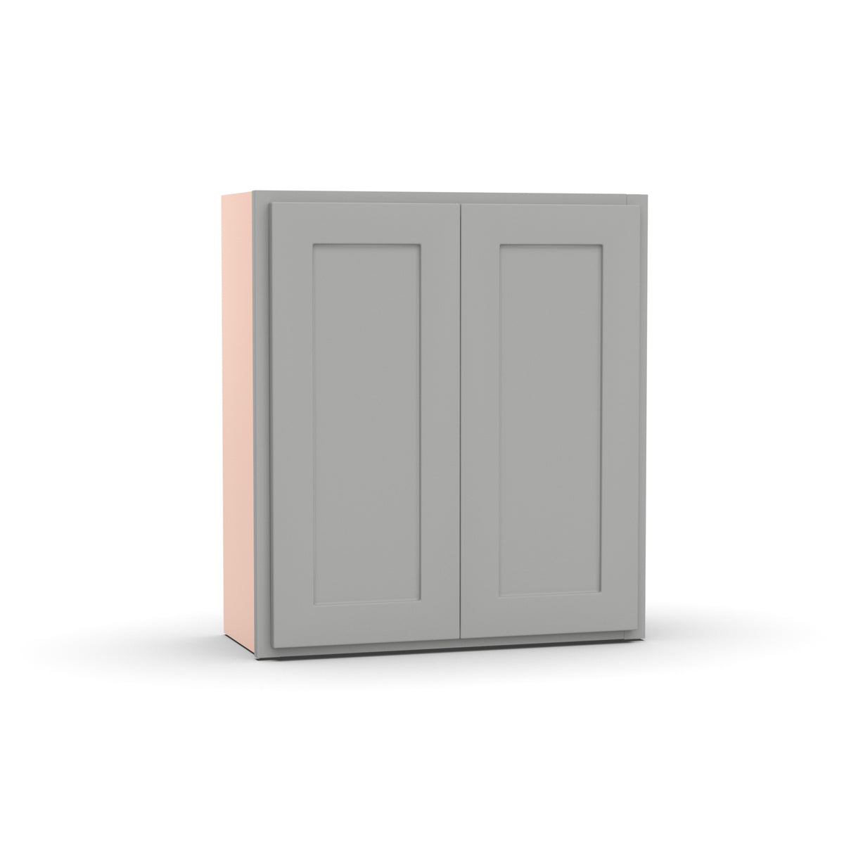 Liberty Shaker Ashen - 27 Inch Height Double Door Wall Cabinet - 27" Width x 30" Height x 12" Depth