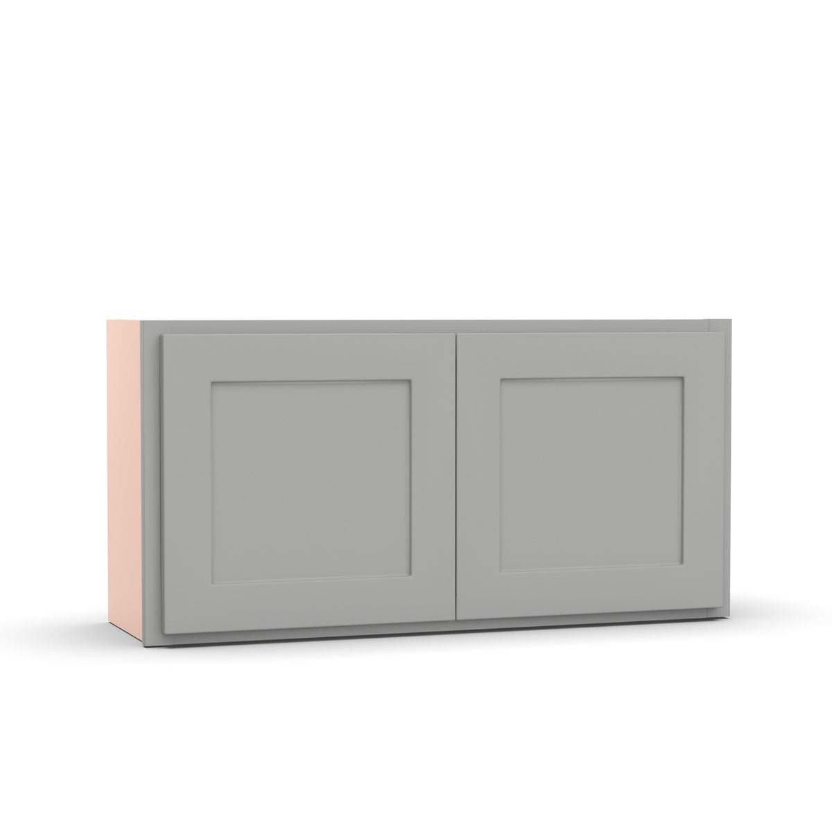 Liberty Shaker Ashen - 36 Inch Height Double Door Wall Cabinet - 36" Width x 18" Height x 12" Depth
