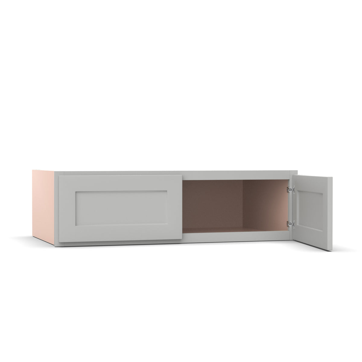 Liberty Shaker Ashen - 42 Inch Deep Double Door Wall Cabinet - 42" Width x 12" Height x 24" Depth