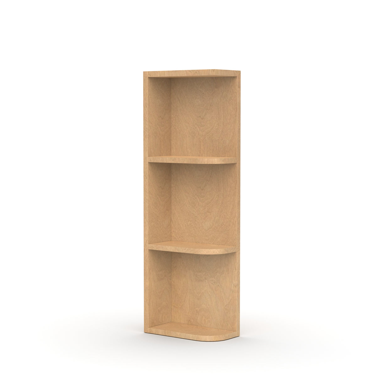 Liberty Shaker Karamel - 36 Inch Wall Open Shelf Wall Cabinet - 06" Width x 36" Height x 12" Depth
