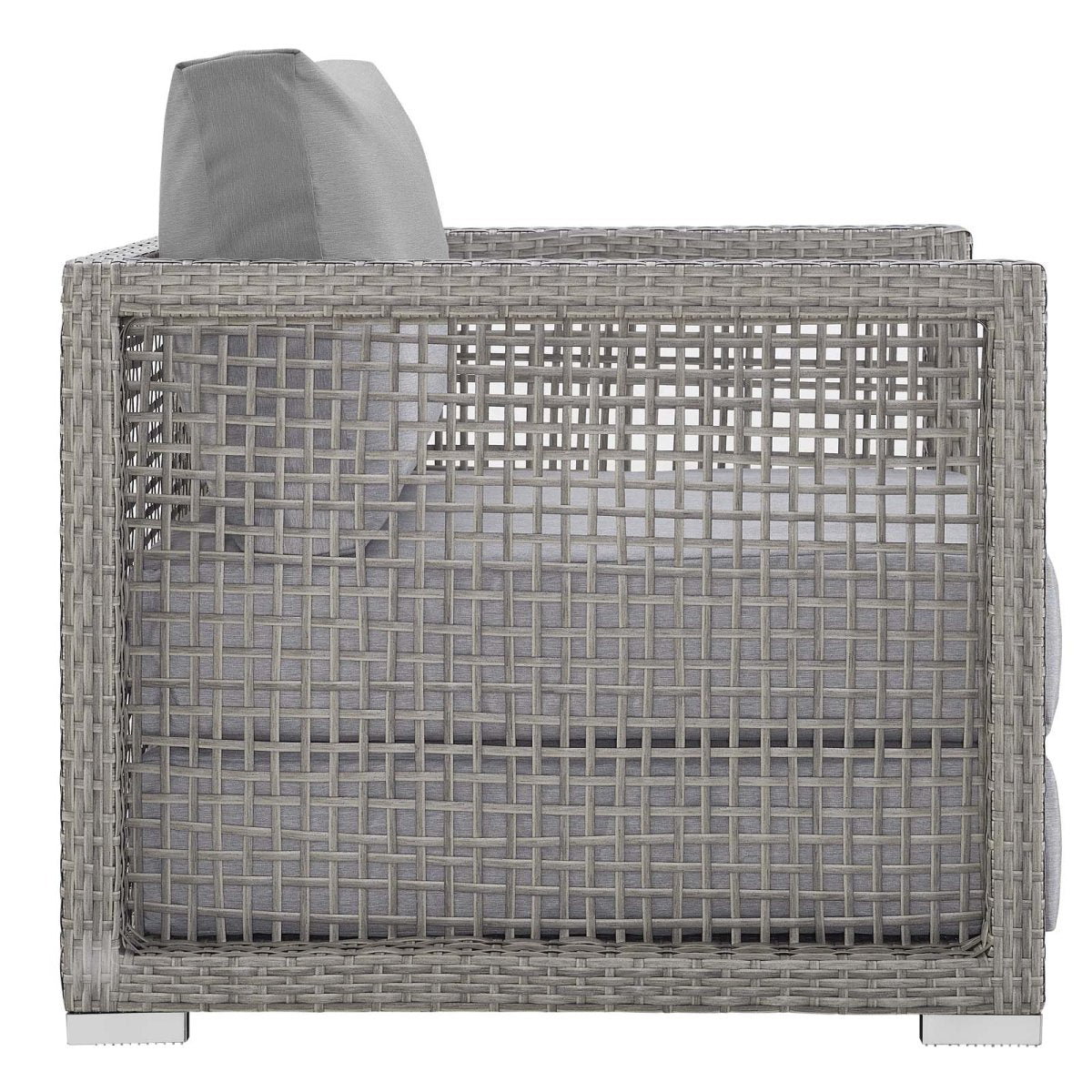 Aura 4 Piece Outdoor Patio Wicker Rattan Set - BUILDMYPLACE